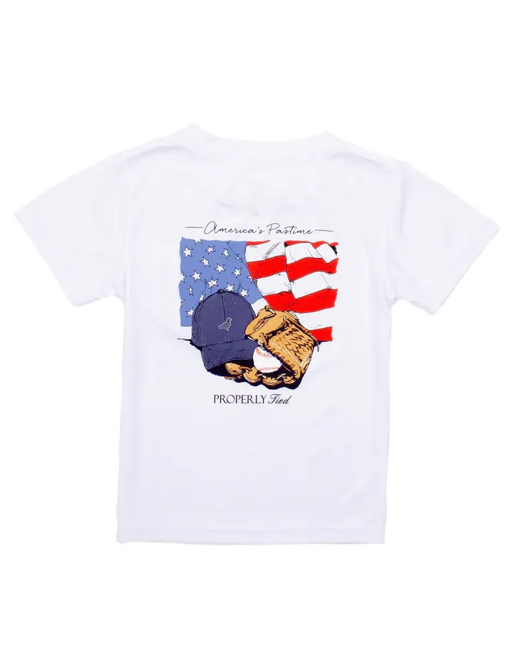 Perf Tee SS Americas Pasttime White