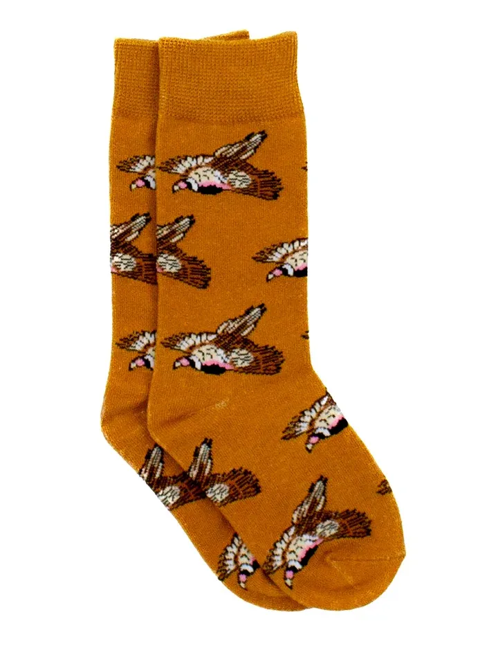 Lucky Duck Socks Flying Pheasant