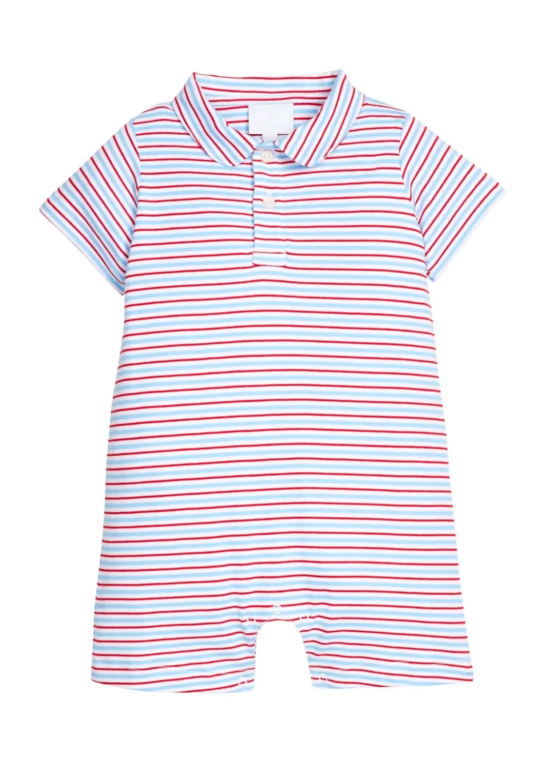 Primary Stripe Peter Pan Polo Romper