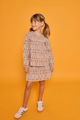 Shirred Circle Skirt