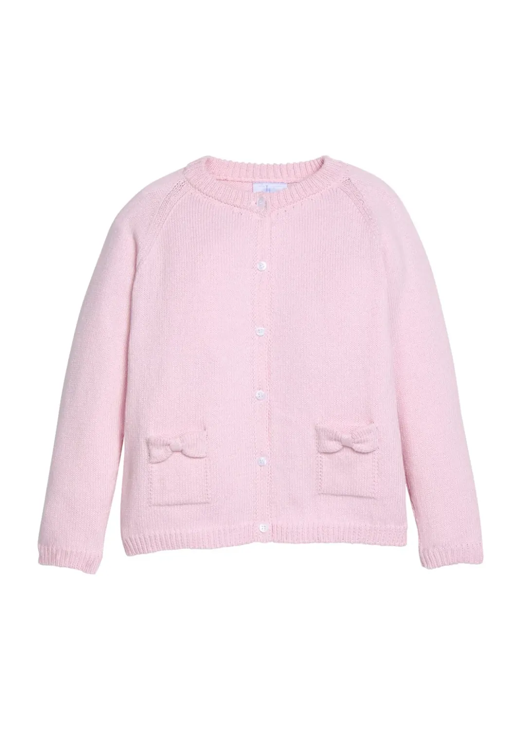Light Pink Bow Pocket Cardigan