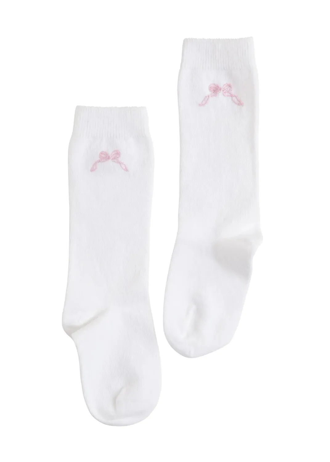 Pink Bow Knee High Socks