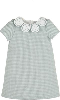 Checks Petal Collar Dress