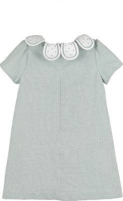Checks Petal Collar Dress