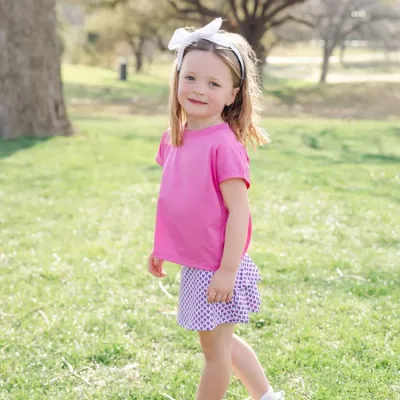 Sloane SS Hot Pink Performance Top