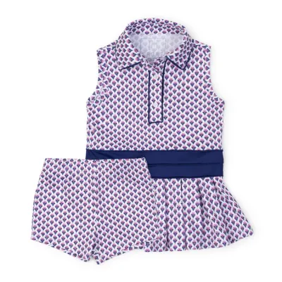Harper Performance Dress Boho Flora Navy