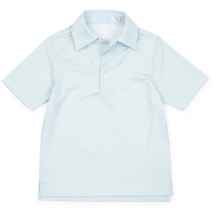 Will Performance Polo Club Stripe Blue Green