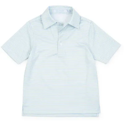 Will Performance Polo Club Stripe Blue Green