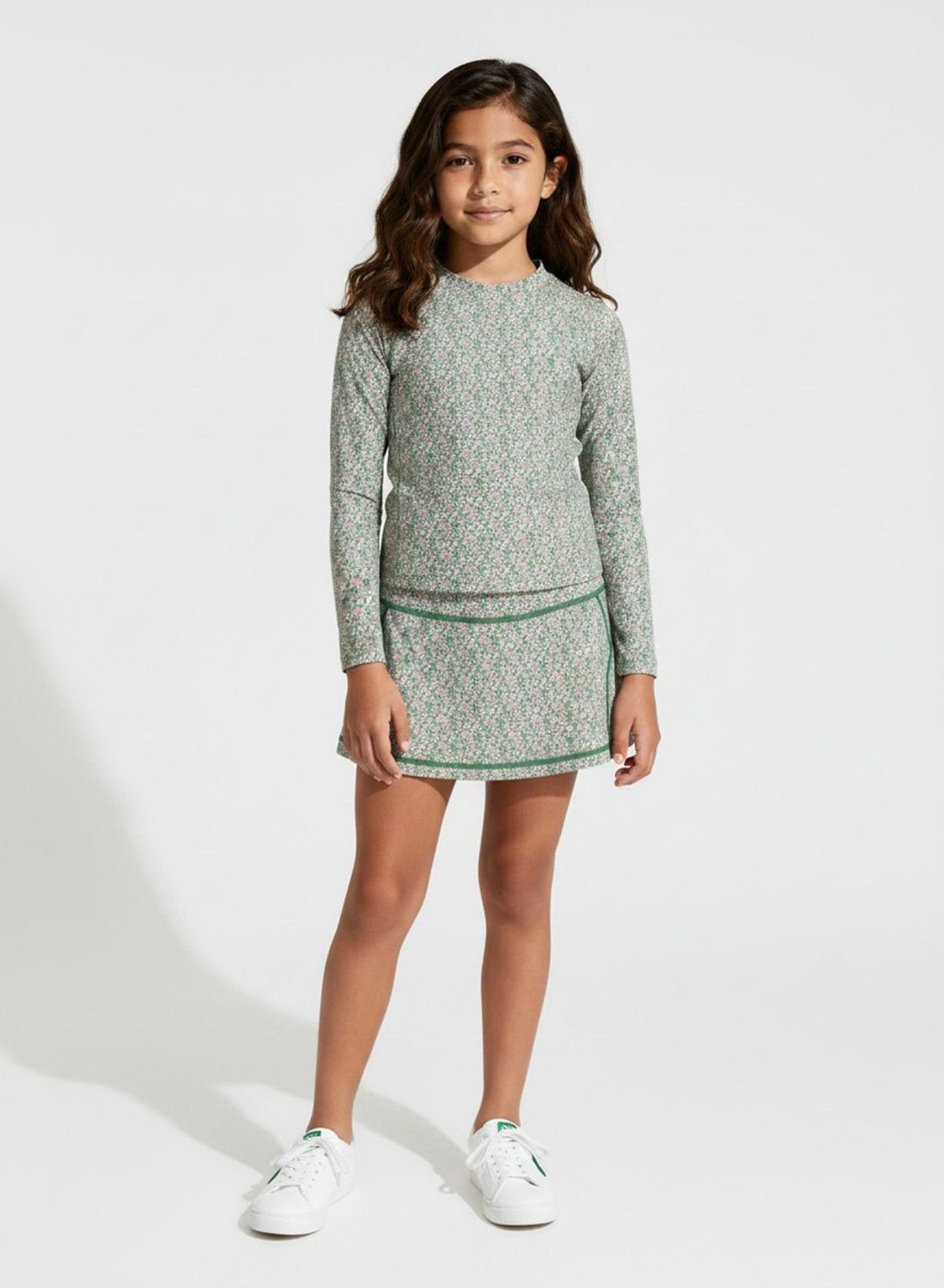 Olive Ditsy Top