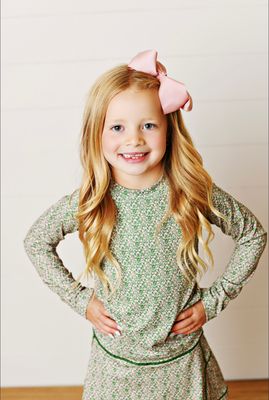 Olive Ditsy Top