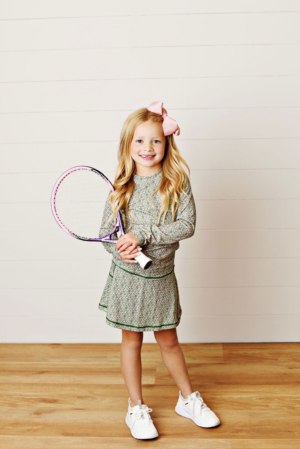 Olive Ditsy Floral Tennis Skirt
