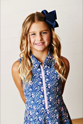 Navy Ditsy Floral Tennis Dress
