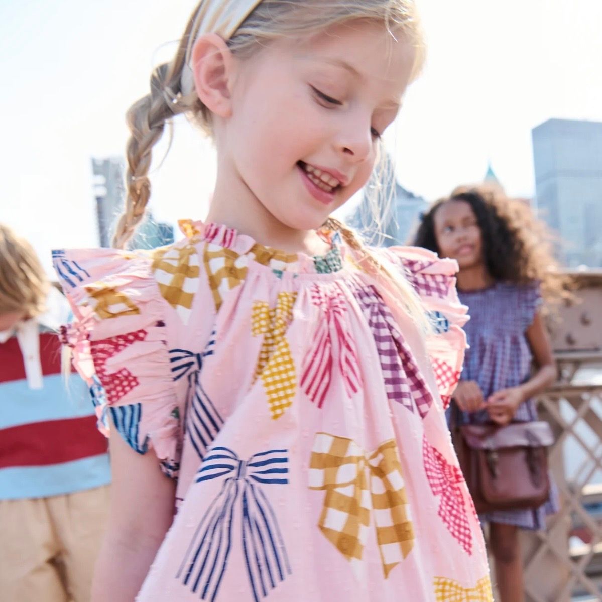 Patterned Bows Harper Dress