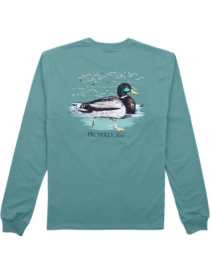 Swimming Mallard LS Marine Mist