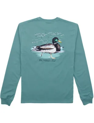 Swimming Mallard LS Marine Mist