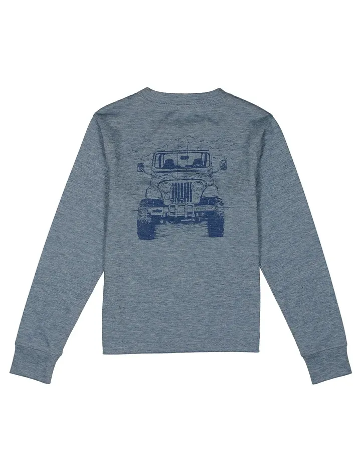 Portland Pocket Tee LS Rod Runner Ocean