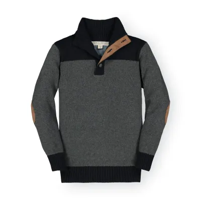 Elbow Patch Contrast Sweater