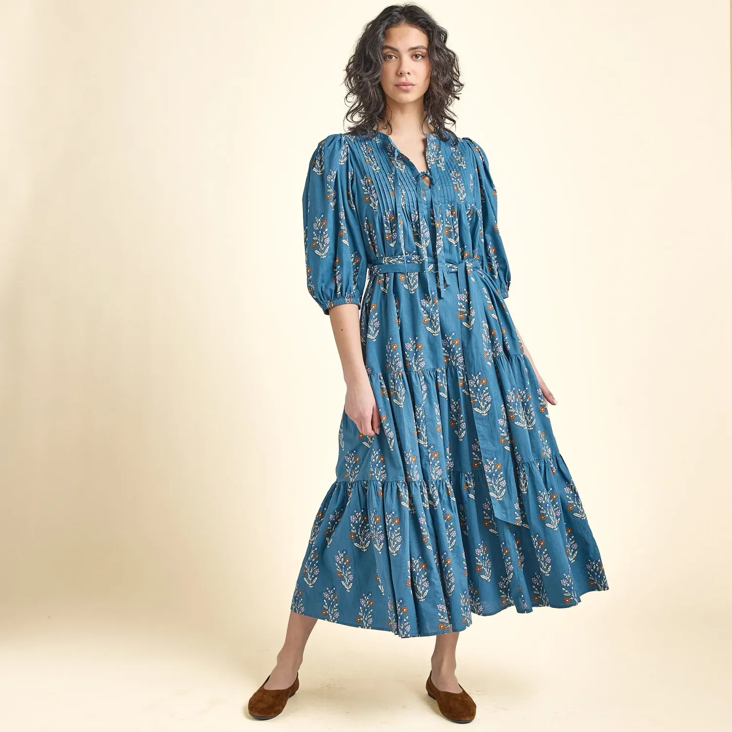 Balsam Dewdrop Pintuck Indira Dress