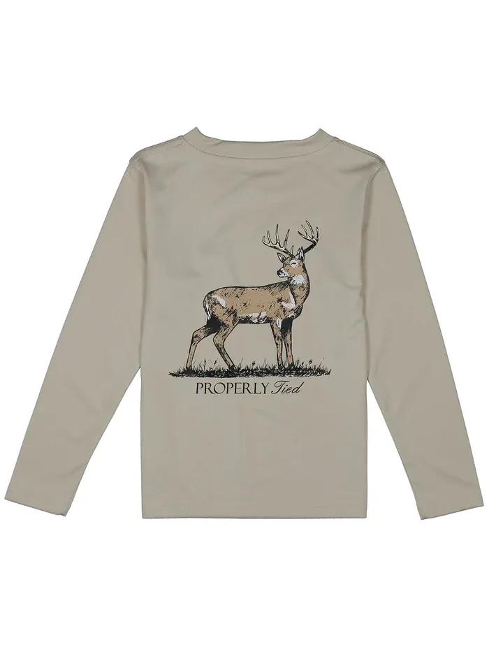 Whitetail Linen LS Performance Tee