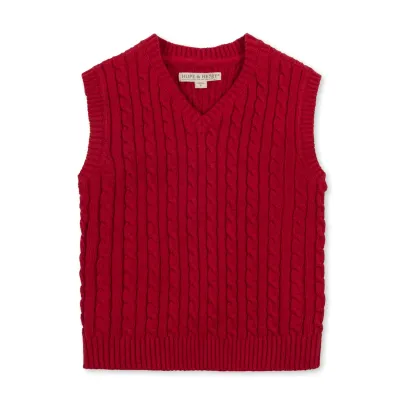 Red Cable Sweater Vest