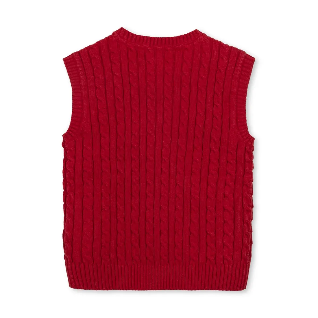 Red Cable Sweater Vest