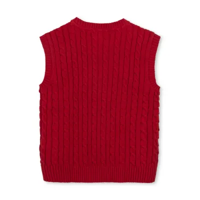 Red Cable Sweater Vest