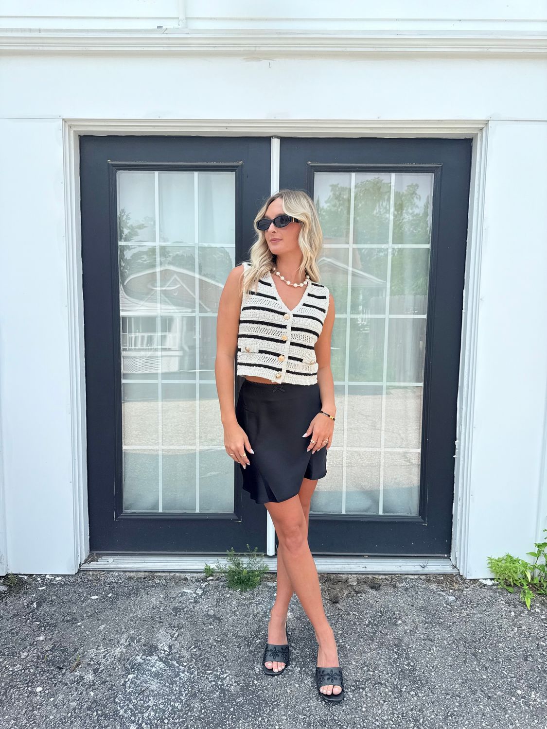 The Stella Striped Sweater Vest