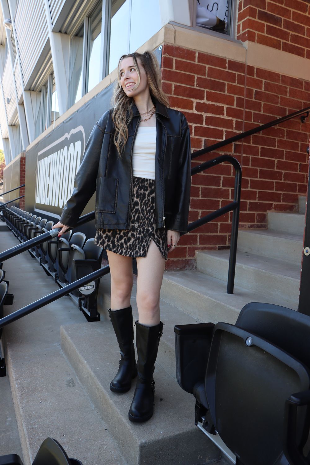 The Touchdown Leopard Skirt