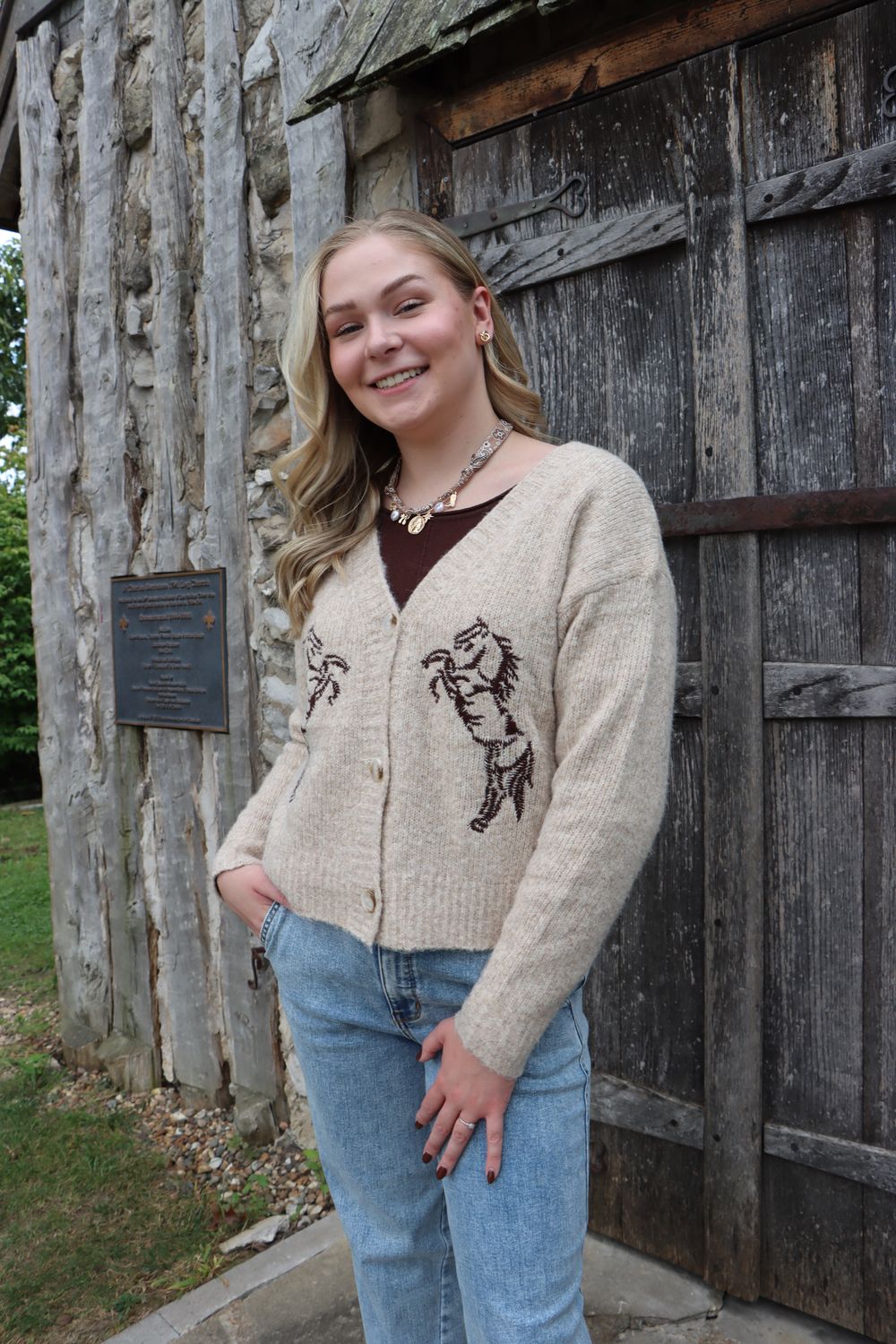 The Hazel Horse Cardigan