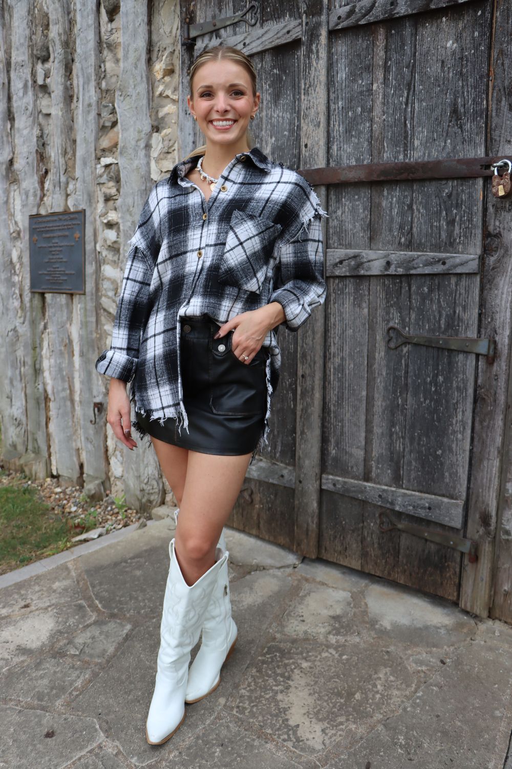 The Lacey Leather Skirt