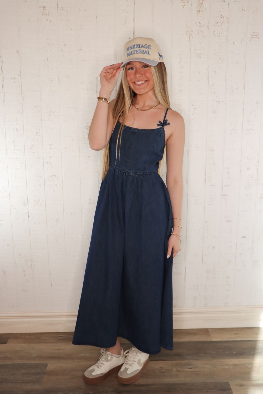 Boardwalk Bow Denim Dress