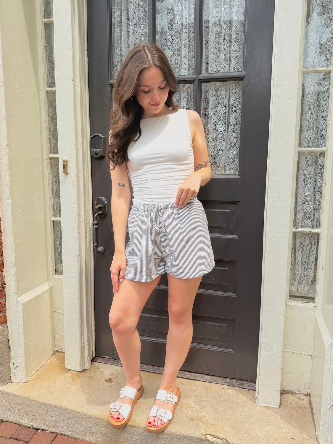 The Rue Striped Shorts