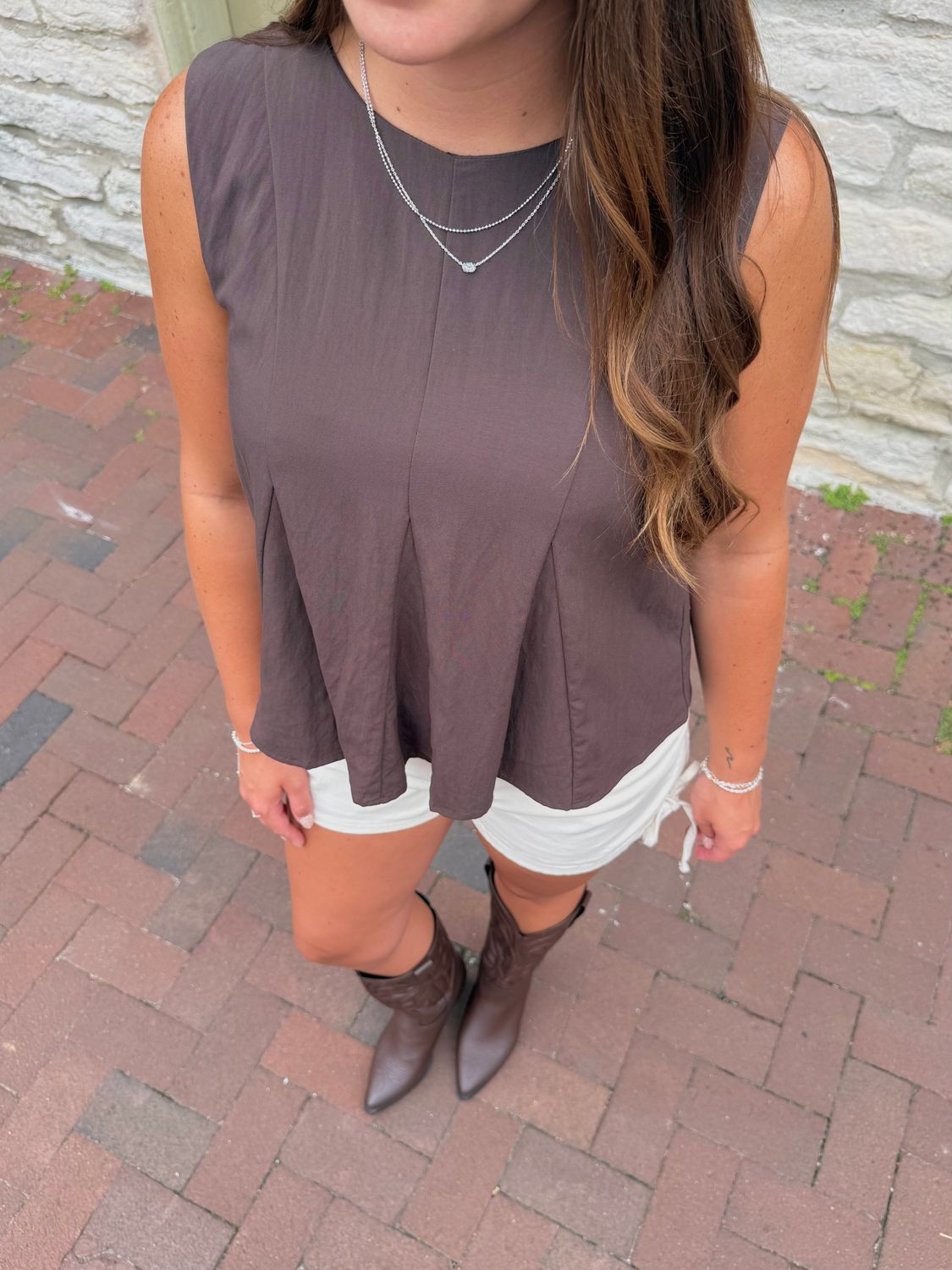 The Willow Blouse - Brown