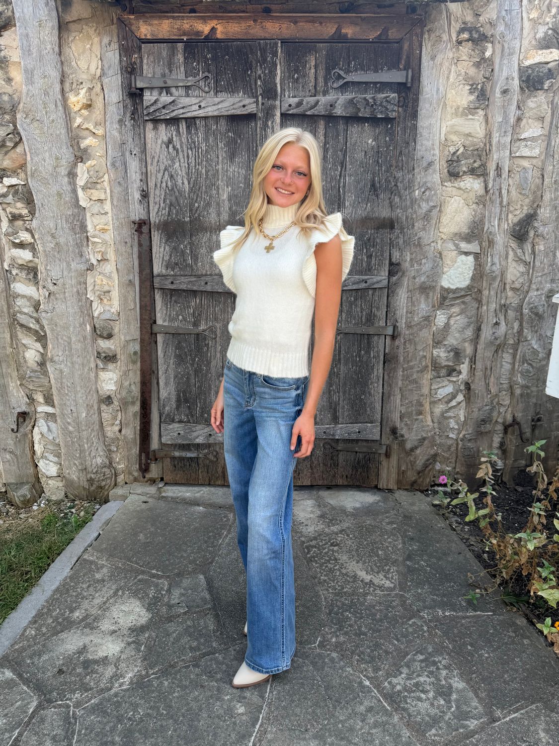 Kaylie’s Ruffle Sleeve Sweater
