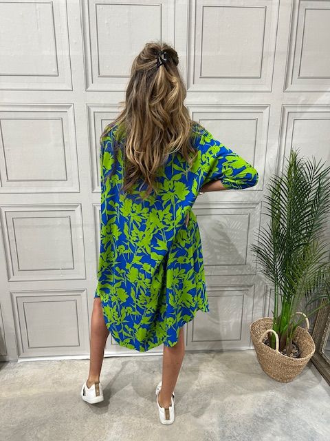 Flora green/royal