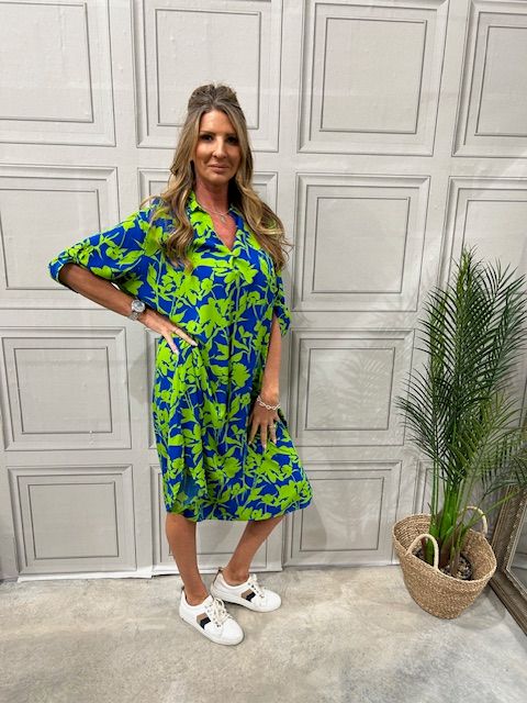 Flora green/royal