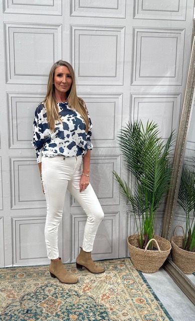 OH Cowprint navy
