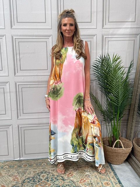 Cote d&#39; azur pink Maxi
