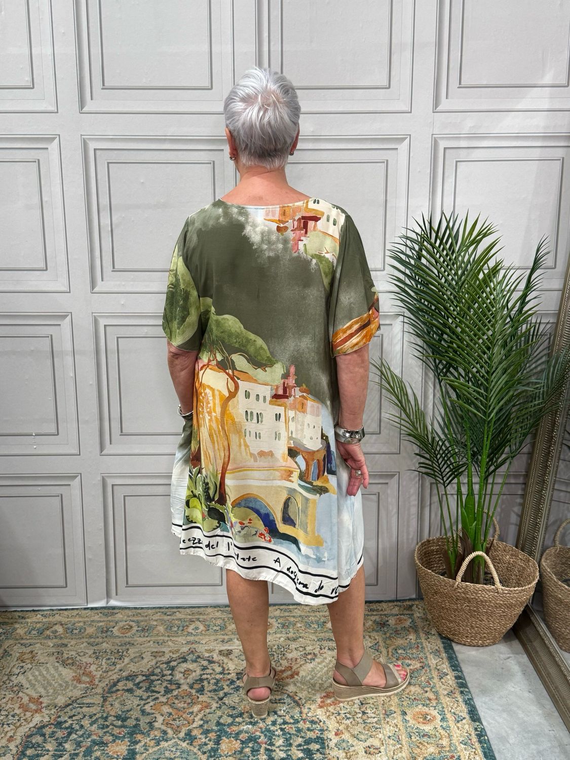 Cote ď Azur Khaki Midi