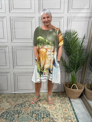 Cote ď Azur Khaki Midi