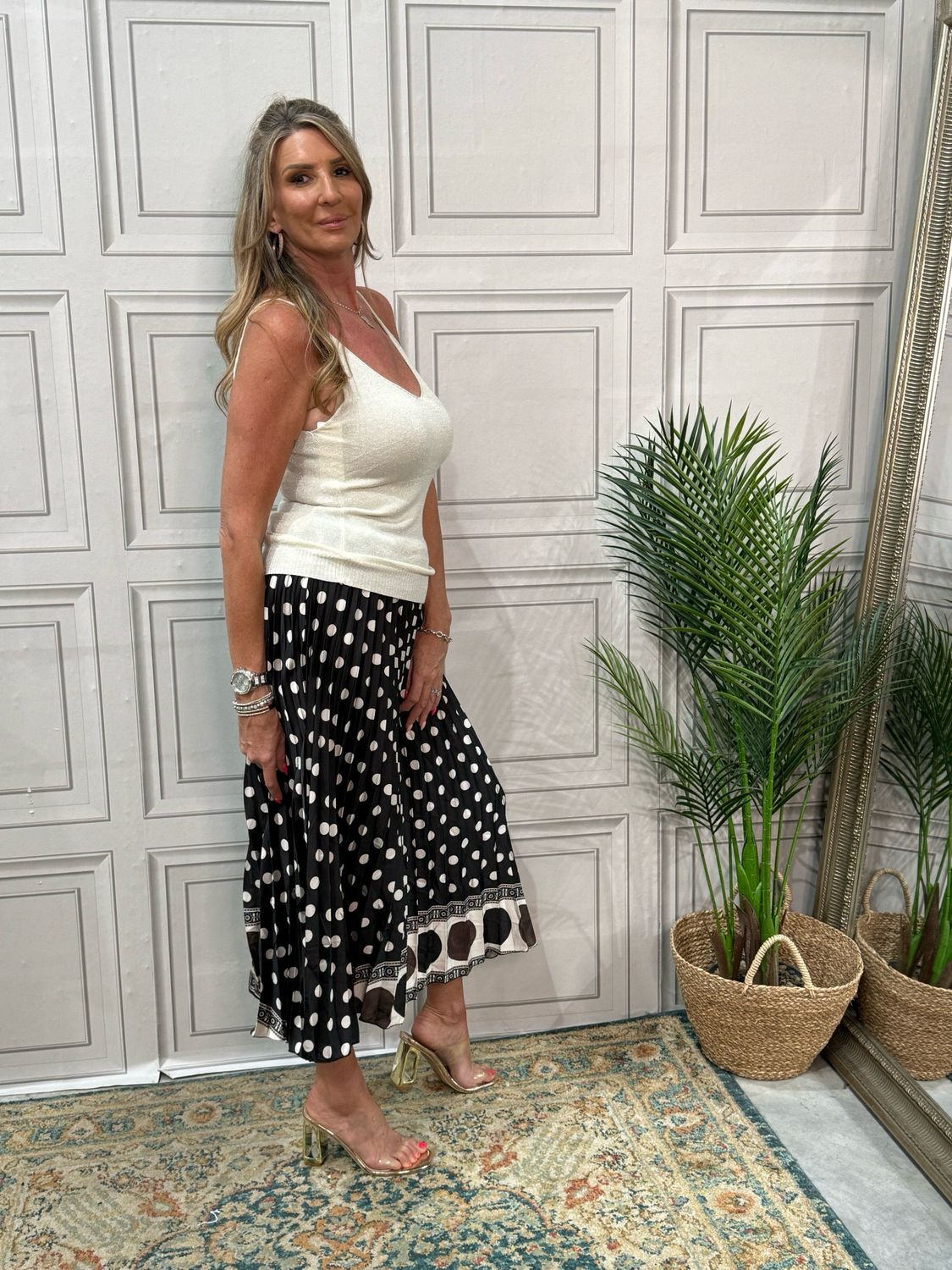 Faye Black Polka