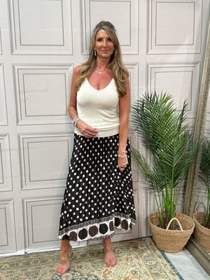 Faye Black Polka