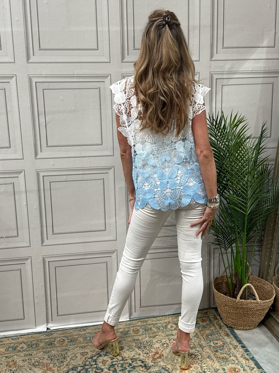 Butterfly Blue White