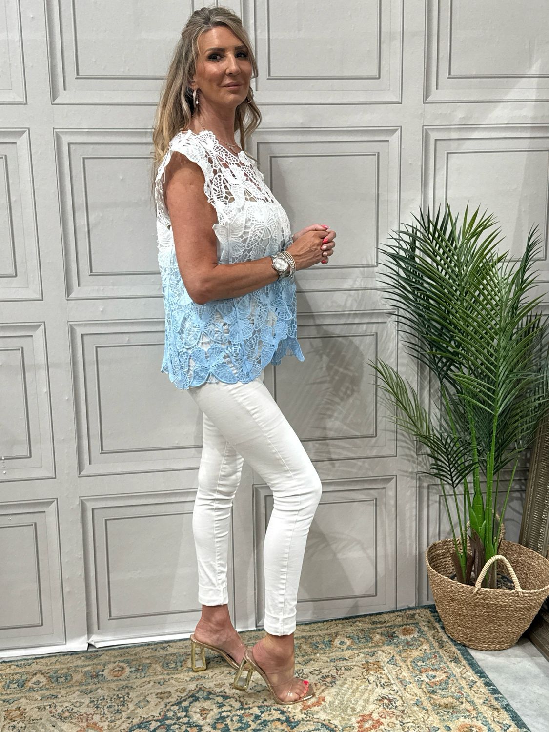 Butterfly Blue White