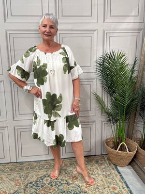 Lea Khaki White