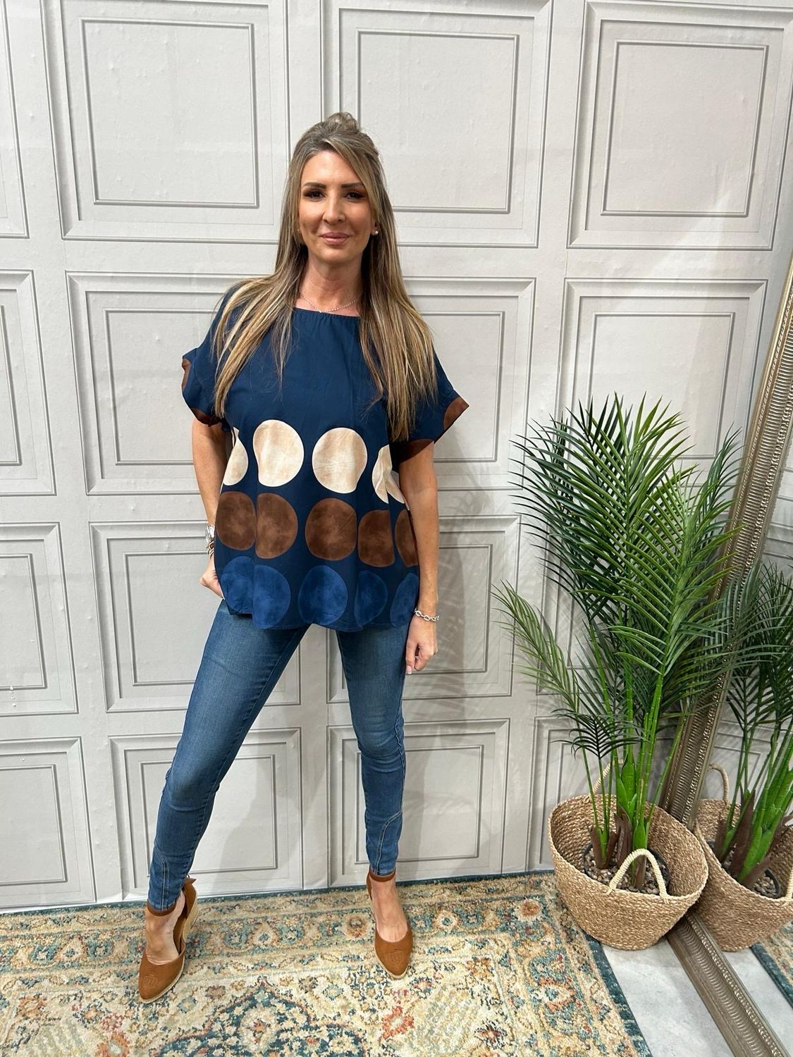Retro Dot Navy