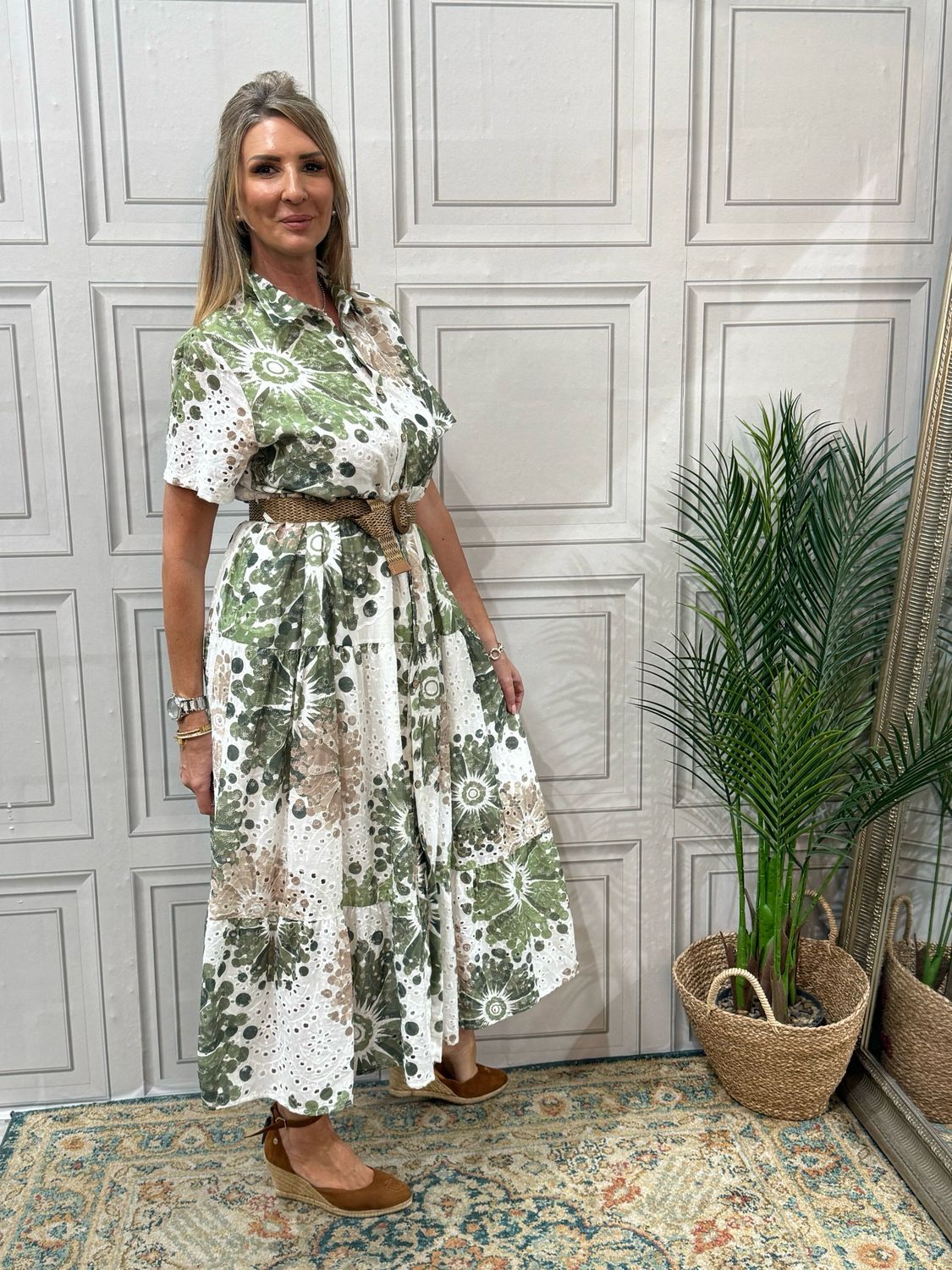 Elsie Khaki White