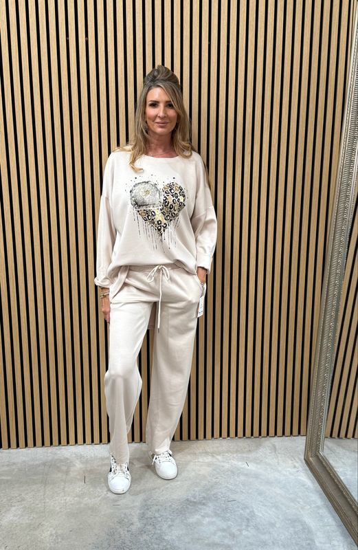 Liana Heart Jumper Cream