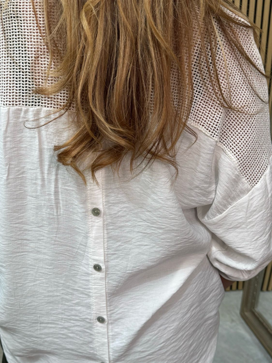 Ava Smock Shirt White