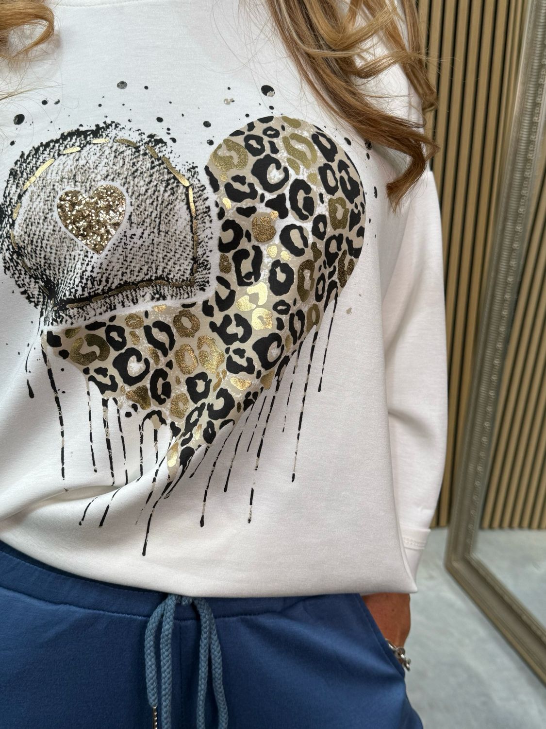 Liana Heart Jumper White